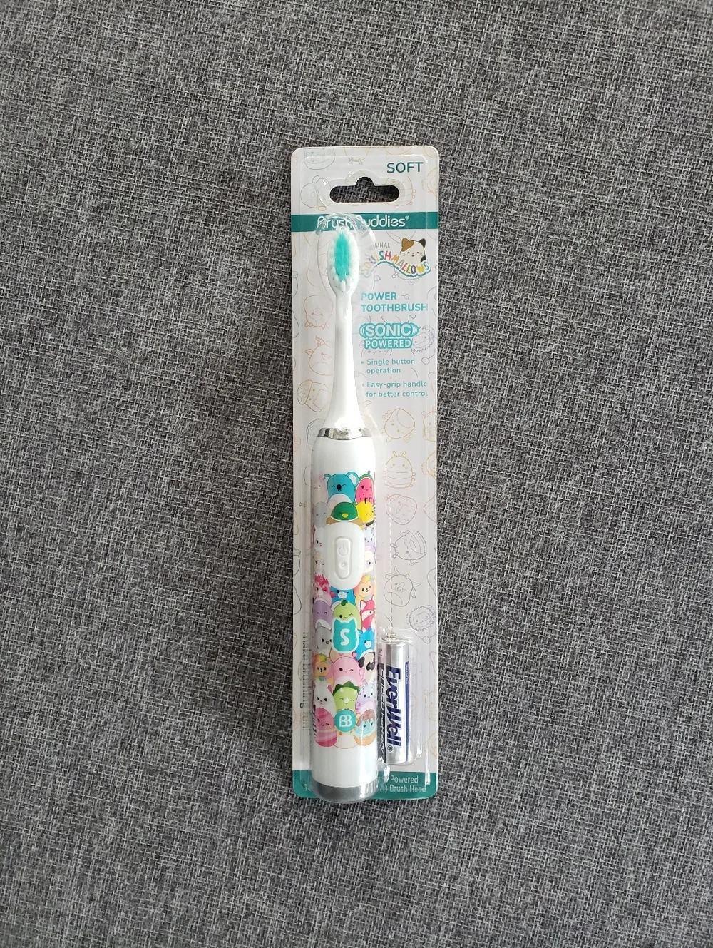 Squishmallows Sonic Powered Brush Buddies Toothbrush - Soft